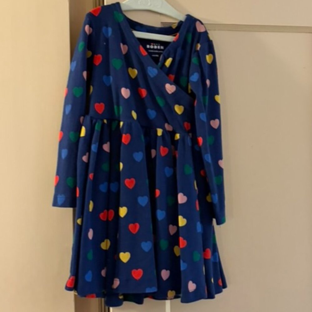 Mini. Boden Rainbow Heart Dress